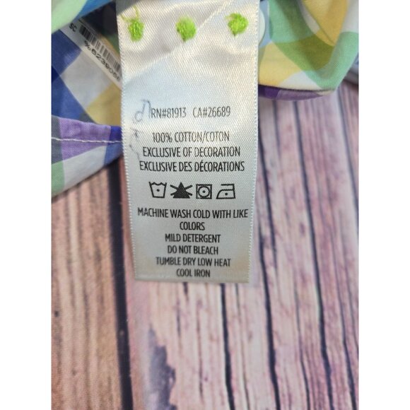 Robert Graham X Collection Mens Short Sleeve Shirt XL Multicolor Check - Picture 6 of 12